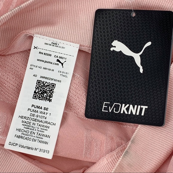 Puma NWT Pink Evostripe Evoknit 7/8 Tights, XS - Picture 15 of 16